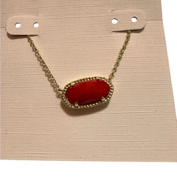 Kendra Scott Red Elisa Necklace NEW - Picture 3 of 7